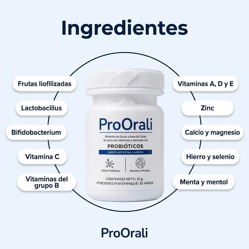 ProOrali — Discos Probióticos · Frescura que empieza por dentro